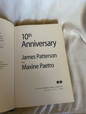 James Patterson 10th Anniversary Hard Cover Book